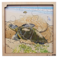 Foto: Groeipuzzel zeeschildpad 4 lagen 86 stukjes