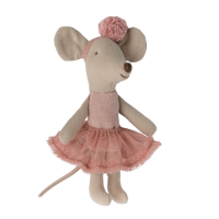 Maileg knuffelmuis ballerina kleine zus roze