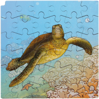 Groeipuzzel zeeschildpad 4 lagen 86 stukjes