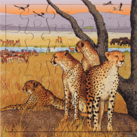 Reliëfpuzzel cheeta 36 stukjes