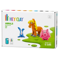 Hey Clay Animals: piggy, horse, rabbit - 6 cans