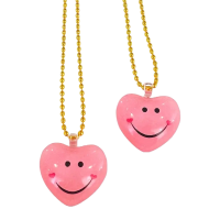 Ketting smiley hartje retro - Pop Cutie