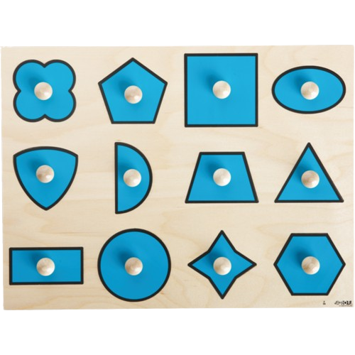 Foto: Puzzel hout geometrische vormen, 12 stukjes